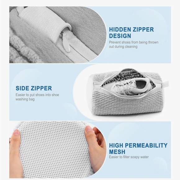 NWOT  Shoe Washing Laundry Bag & Dryer bag -2 White bags - Picture 2 of 5